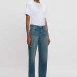 Victoria Beckham - Exclusive Bernie Relaxed Jean In Mid Blue