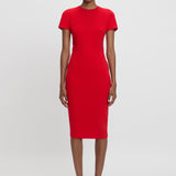 Victoria Beckham - Fitted T-shirt Dress In Bright Red