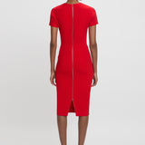 Victoria Beckham - Fitted T-shirt Dress In Bright Red