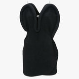 Victoria Beckham - Padded Tube Detail Heart Mini Dress In Charcoal