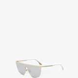 Victoria Beckham - Geometric Visor Sunglasses In Silver-Mirror