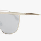 Victoria Beckham - Geometric Visor Sunglasses In Silver-Mirror