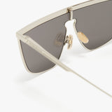 Victoria Beckham - Geometric Visor Sunglasses In Silver-Mirror