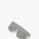 Victoria Beckham - Geometric Visor Sunglasses In Silver-Mirror