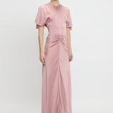 Victoria Beckham - Gathered Waist Closed Back Floor-Length Dress In Peony