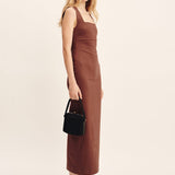 Posse - ALICE MIDI DRESS - CHOCOLATE