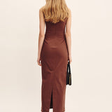 Posse - ALICE MIDI DRESS - CHOCOLATE