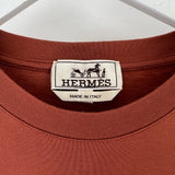 Hermès Orange Short Sleeve T-shirt with Stitched Arm Detail Size FR 46 (UK 36)