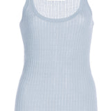 GABRIELA HEARST - Graham Pointelle Knit Tank Top in Halogen Blue Cashmere Silk