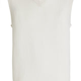 GABRIELA HEARST - Fielding Knit Vest in Ivory Cashmere