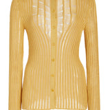 GABRIELA HEARST - Aera Knit Shirt in Gold Shappe Silk