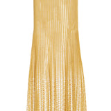 GABRIELA HEARST - Althea Knit Maxi Skirt in Gold Shappe Silk