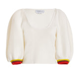 GABRIELA HEARST - Lia Knit Top in Ivory Multi Merino Wool