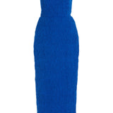 GABRIELA HEARST - Girard Shirred Maxi Dress in Sapphire Aloe Linen