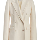 GABRIELA HEARST - Gavin Blazer in Ivory Silk Virgin Wool Slub