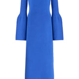 GABRIELA HEARST - Palanco Knit Midi Dress in Sapphire Merino Wool Cashmere