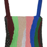 GABRIELA HEARST - Bora Crochet Crop Top in Multi Cashmere