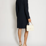 Chanel 97/A Navy Long Sleeve Midi Dress with Detachable Collar Detail FR "Petit" (UK 12)