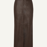 DUCIE - Chicago Leather Maxi Skirt