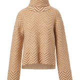 Veronica Beard - Bolina Herringbone Knit Sweater