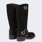 DUCIE - Elle Suede Buckle Boots