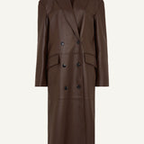 DUCIE - Aggie Leather Coat