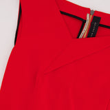 Roland Mouret Neon Red Sleeveless Midi Dress Size FR 38 (UK 10)