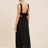 Posse - AMELIA SQUARE NECK DRESS - BLACK