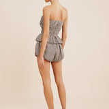 Posse - AURELIA STRAPLESS TOP - GINGHAM