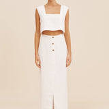 Posse - CALEB CROP TOP - IVORY