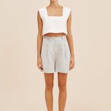 Posse - CALEB CROP TOP - IVORY