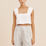 Posse - CALEB CROP TOP - IVORY