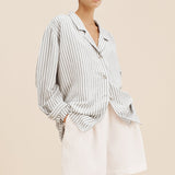 Posse - ZADIE SHIRT - SEAGRASS STRIPE