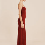 Posse - ROMY STRAPLESS DRESS - CHILLI