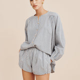 Posse - MIRA SHIRT - BLUE GINGHAM