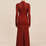 Posse - ROMY HIGH NECK DRESS - CHILLI