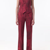 GABRIELA HEARST - Vesta Flare Pant in Bordeaux Virgin Wool