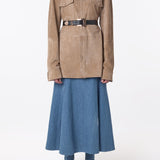 GABRIELA HEARST - Irene Overshirt in Camel Suede