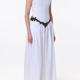 GABRIELA HEARST - Glenn Lace Maxi Dress in White Aloe Linen