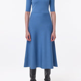 GABRIELA HEARST - Seymore Knit Midi Dress in Sky Merino Wool Cashmere