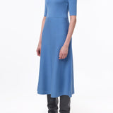 GABRIELA HEARST - Seymore Knit Midi Dress in Sky Merino Wool Cashmere