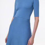 GABRIELA HEARST - Seymore Knit Midi Dress in Sky Merino Wool Cashmere