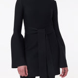 GABRIELA HEARST - Tenas Knit Mini Dress in Black Merino Wool Cashmere