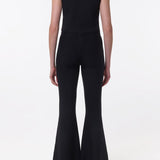 GABRIELA HEARST - Ayala Flare Cropped Knit Pant in Black Merino Wool Cashmere