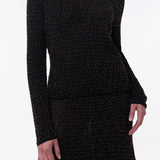 GABRIELA HEARST - Galene Knit Sweater in Black & Gold Beaded Cashmere