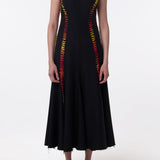 GABRIELA HEARST - Kendal Laces Midi Dress in Black Wool