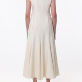 GABRIELA HEARST - Kendal Laces Midi Dress in Ivory Wool