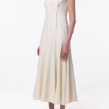 GABRIELA HEARST - Kendal Laces Midi Dress in Ivory Wool