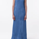 GABRIELA HEARST - Carling Maxi Dress in Sky Plisse Silk