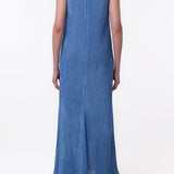 GABRIELA HEARST - Carling Maxi Dress in Sky Plisse Silk